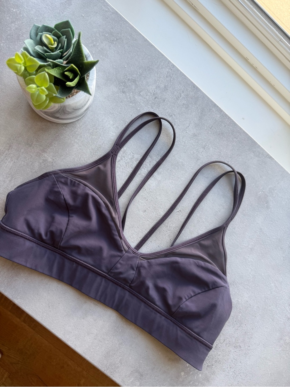 Lululemon Strappy Sports Bra in Deep Plum